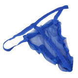 Maxbell Sexy Women Mesh Lingerie Sleepwear Nightwear Dress Babydoll 2-Piece Set Blue