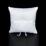 Maxbell Wedding Flower Girl Basket/Pocket Ring Pillow White Double Heart for Wedding