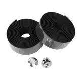 Maxbell 2pcs MTB Road Bike Bicycle Handlebar Tape Wrap +2 Bar Plug Black - Aladdin Shoppers