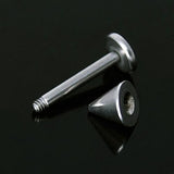 Maxbell 10Pcs Silver Stainless Steel Labret Lip Ring Spike Stud Piercing Chip Bars