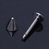 Maxbell 10Pcs Silver Stainless Steel Labret Lip Ring Spike Stud Piercing Chip Bars