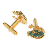 Maxbell Stainless Steel Men Cuff Link CUFFLINKS Shirt Set Toad Gold - Aladdin Shoppers