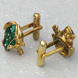 Maxbell Stainless Steel Men Cuff Link CUFFLINKS Shirt Set Toad Gold - Aladdin Shoppers