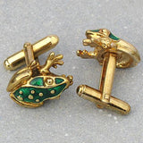 Maxbell Stainless Steel Men Cuff Link CUFFLINKS Shirt Set Toad Gold - Aladdin Shoppers