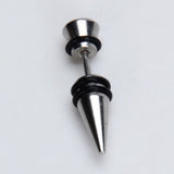Maxbell Mens Earring Ear Stud Stainless Steel Black Agate Fake Plug