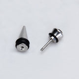Maxbell Mens Earring Ear Stud Stainless Steel Black Agate Fake Plug