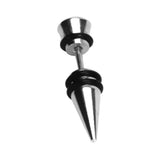 Maxbell Mens Earring Ear Stud Stainless Steel Black Agate Fake Plug