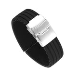 Maxbell Waterproof High Quality Elegant Graceful Silicone Replacement Watch Strap Band Black 20mm - Aladdin Shoppers