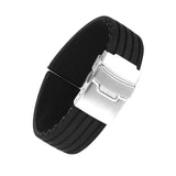 Maxbell Waterproof High Quality Elegant Graceful Silicone Replacement Watch Strap Band Black 20mm - Aladdin Shoppers