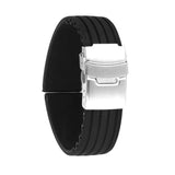 Maxbell Waterproof High Quality Elegant Graceful Silicone Replacement Watch Strap Band Black 20mm - Aladdin Shoppers