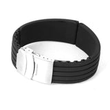 Maxbell Waterproof High Quality Elegant Graceful Silicone Replacement Watch Strap Band Black 20mm - Aladdin Shoppers