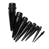 Maxbell 8 x Black Acrylic Expander Taper Ear Stretching Plug
