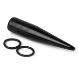 Maxbell 8 x Black Acrylic Expander Taper Ear Stretching Plug