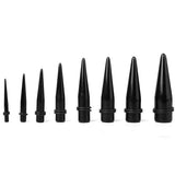 Maxbell 8 x Black Acrylic Expander Taper Ear Stretching Plug