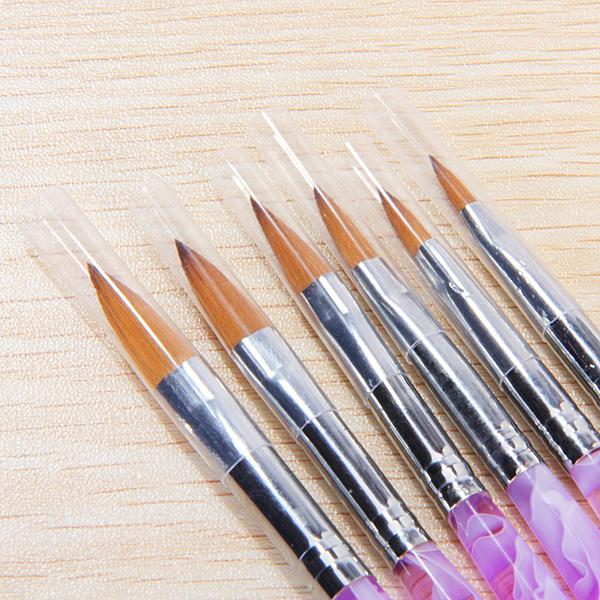 Maxbell Maxbell 6 Different Size Acrylic Nail Art Brush(NO.2,4,6,8,10,12)