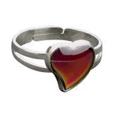 Maxbell 2pcs Magic Heart Mood Band Ring Color Changable Emotion Feeling Adjustable Gift