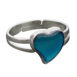 Maxbell 2pcs Magic Heart Mood Band Ring Color Changable Emotion Feeling Adjustable Gift