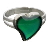 Maxbell 2pcs Magic Heart Mood Band Ring Color Changable Emotion Feeling Adjustable Gift