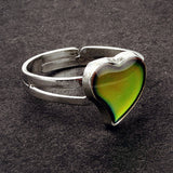 Maxbell 2pcs Magic Heart Mood Band Ring Color Changable Emotion Feeling Adjustable Gift