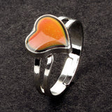 Maxbell 2pcs Magic Heart Mood Band Ring Color Changable Emotion Feeling Adjustable Gift