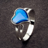 Maxbell 2pcs Magic Heart Mood Band Ring Color Changable Emotion Feeling Adjustable Gift