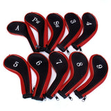 Maxbell Maxbell 10 Golf Clubs Iron Set Headcovers Head Cover Red/Black