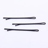 Maxbell 100pcs Black Plated Flat Top Hair Bobby Pins 55mm