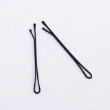Maxbell 100pcs Black Plated Flat Top Hair Bobby Pins 55mm