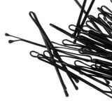 Maxbell 100pcs Black Plated Flat Top Hair Bobby Pins 55mm