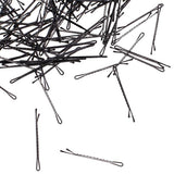 Maxbell 100pcs Black Plated Flat Top Hair Bobby Pins 55mm