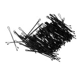 Maxbell 100pcs Black Plated Flat Top Hair Bobby Pins 55mm