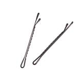 Maxbell 100pcs Black Plated Flat Top Hair Bobby Pins 55mm