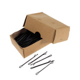 Maxbell 100pcs Black Plated Flat Top Hair Bobby Pins 55mm