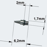 Maxbell 10pcs Professional Stainless Steel 0.3mm Airbrush Needle Nozzle Replacement