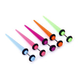 Maxbell 5pcs Colorful Fake Cheater Ear Taper Stretcher Expander 6G