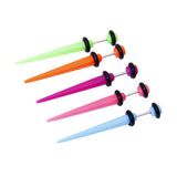 Maxbell 5pcs Colorful Fake Cheater Ear Taper Stretcher Expander 6G
