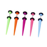 Maxbell 5pcs Colorful Fake Cheater Ear Taper Stretcher Expander 6G