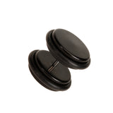 Maxbell 2pcs 18G Ear Studs Plug with 1/2 inch Acrylic Fake Ear Plug Taper Stretcher with O-rings - Black
