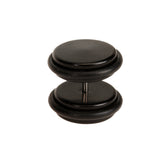 Maxbell 2pcs 18G Ear Studs Plug with 1/2 inch Acrylic Fake Ear Plug Taper Stretcher with O-rings - Black