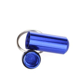 Aluminum Alloy Water-proof Air-tight Pill Fob Pill Case Pill Box Pill Holder with Keychain - Royal Blue+Aluminum Alloy Water-proof Air-tight Pill Fob Pill Case Pill Box Pill Holder with Keychain - Black+Aluminum Alloy Water-proof Air-tight Pill Fob Pill C