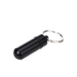 Aluminum Alloy Water-proof Air-tight Pill Fob Pill Case Pill Box Pill Holder with Keychain - Royal Blue+Aluminum Alloy Water-proof Air-tight Pill Fob Pill Case Pill Box Pill Holder with Keychain - Black+Aluminum Alloy Water-proof Air-tight Pill Fob Pill C