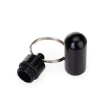 Aluminum Alloy Water-proof Air-tight Pill Fob Pill Case Pill Box Pill Holder with Keychain - Royal Blue+Aluminum Alloy Water-proof Air-tight Pill Fob Pill Case Pill Box Pill Holder with Keychain - Black+Aluminum Alloy Water-proof Air-tight Pill Fob Pill C
