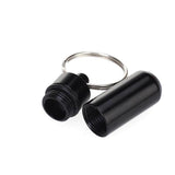 Aluminum Alloy Water-proof Air-tight Pill Fob Pill Case Pill Box Pill Holder with Keychain - Royal Blue+Aluminum Alloy Water-proof Air-tight Pill Fob Pill Case Pill Box Pill Holder with Keychain - Black+Aluminum Alloy Water-proof Air-tight Pill Fob Pill C