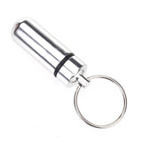 Aluminum Alloy Water-proof Air-tight Pill Fob Pill Case Pill Box Pill Holder with Keychain - Royal Blue+Aluminum Alloy Water-proof Air-tight Pill Fob Pill Case Pill Box Pill Holder with Keychain - Black+Aluminum Alloy Water-proof Air-tight Pill Fob Pill C