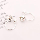 Maxbell One Pair Korea Fashion Ear Cuff Clip On No Piercing U Type Earrings silver - Aladdin Shoppers