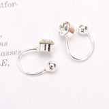 Maxbell One Pair Korea Fashion Ear Cuff Clip On No Piercing U Type Earrings silver - Aladdin Shoppers