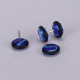 Maxbell Pair Fake Cheater Ear Stretcher Expander 16G Stem Plug Stud Earring Blue