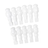 Maxbell 11 Pieces 5/8" Foosball Man Replacement Dynamo Table Soccer Player White