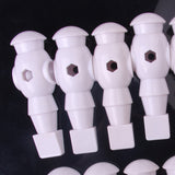 Maxbell 11 Pieces 5/8" Foosball Man Replacement Dynamo Table Soccer Player White