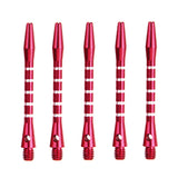 Maxbell 10Pcs Aluminium Dart Stems Re-Grooved Striped 2BA Thread Dart Accessory